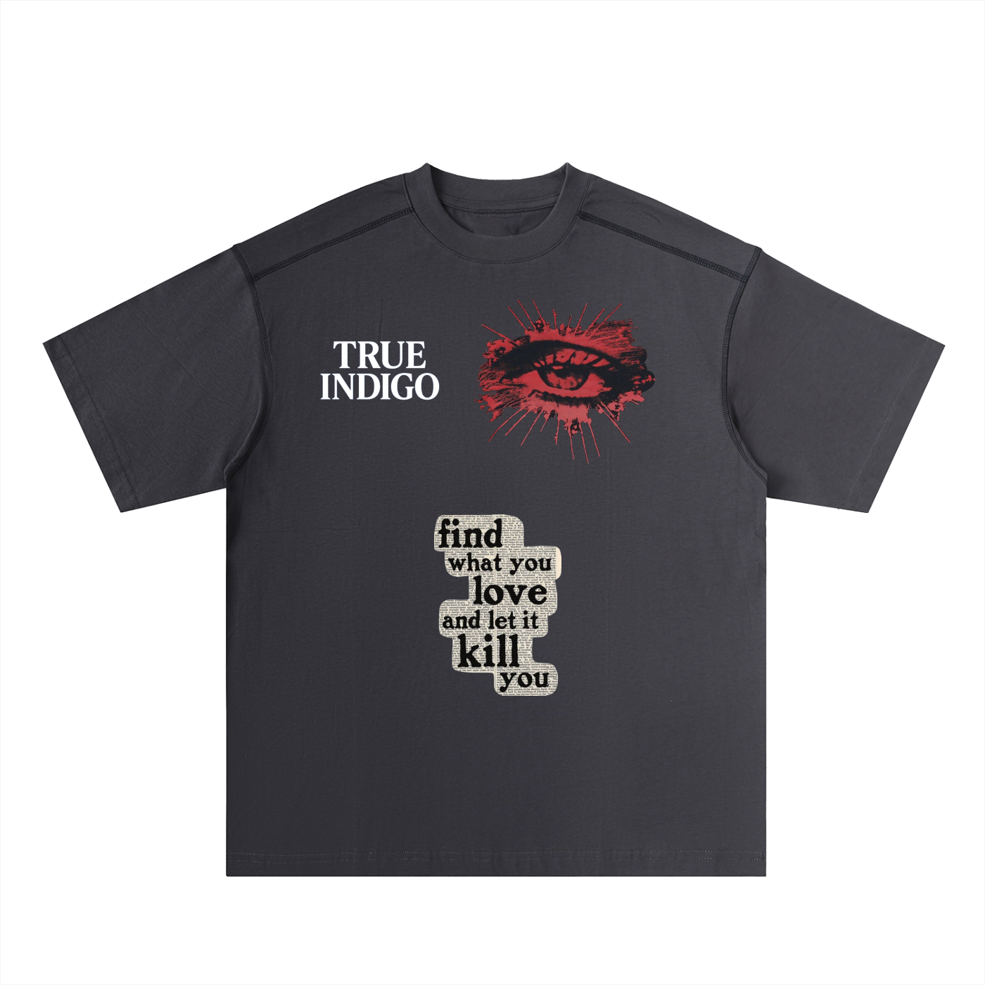 Oversized Contrast-Stitched Cotton Tee