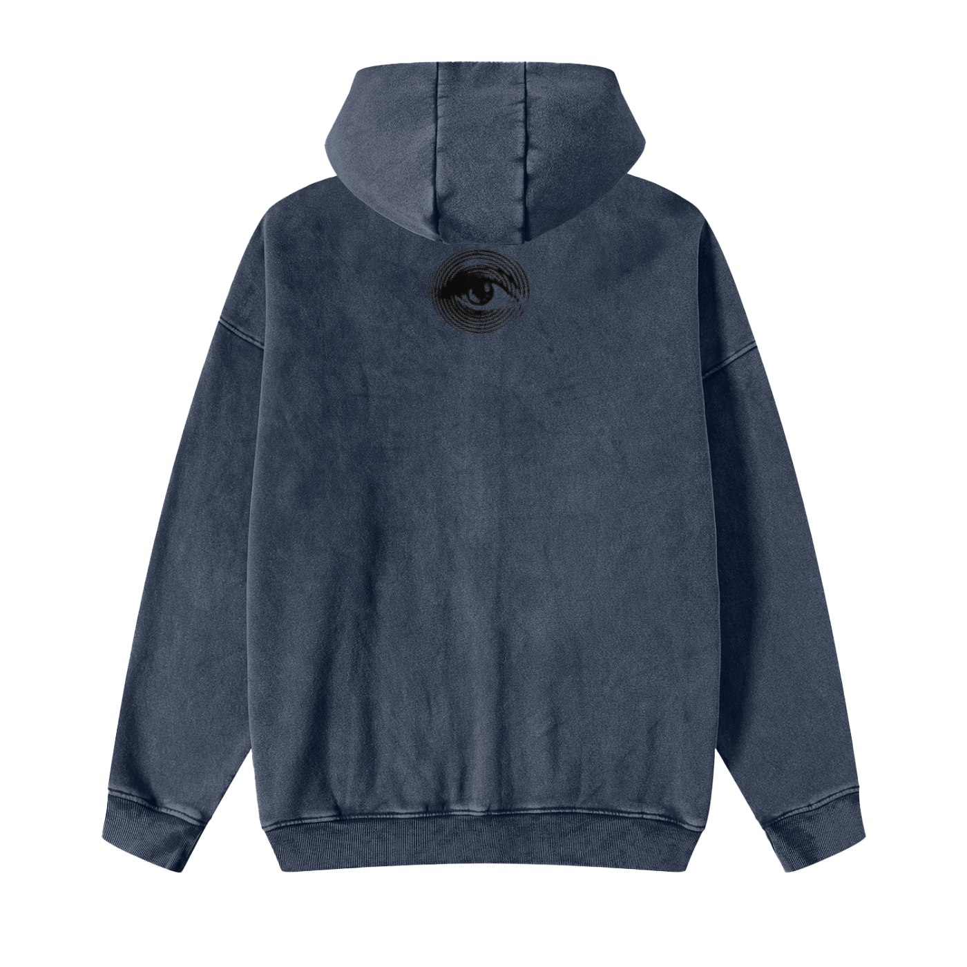 True Indigo Snow Washed Zip-Through Fleece Hoodie