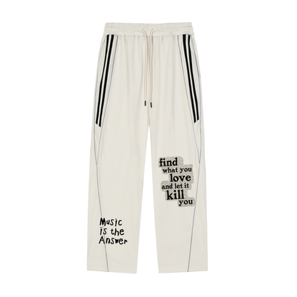 Reflection Striped Straight-Leg Sweatpants