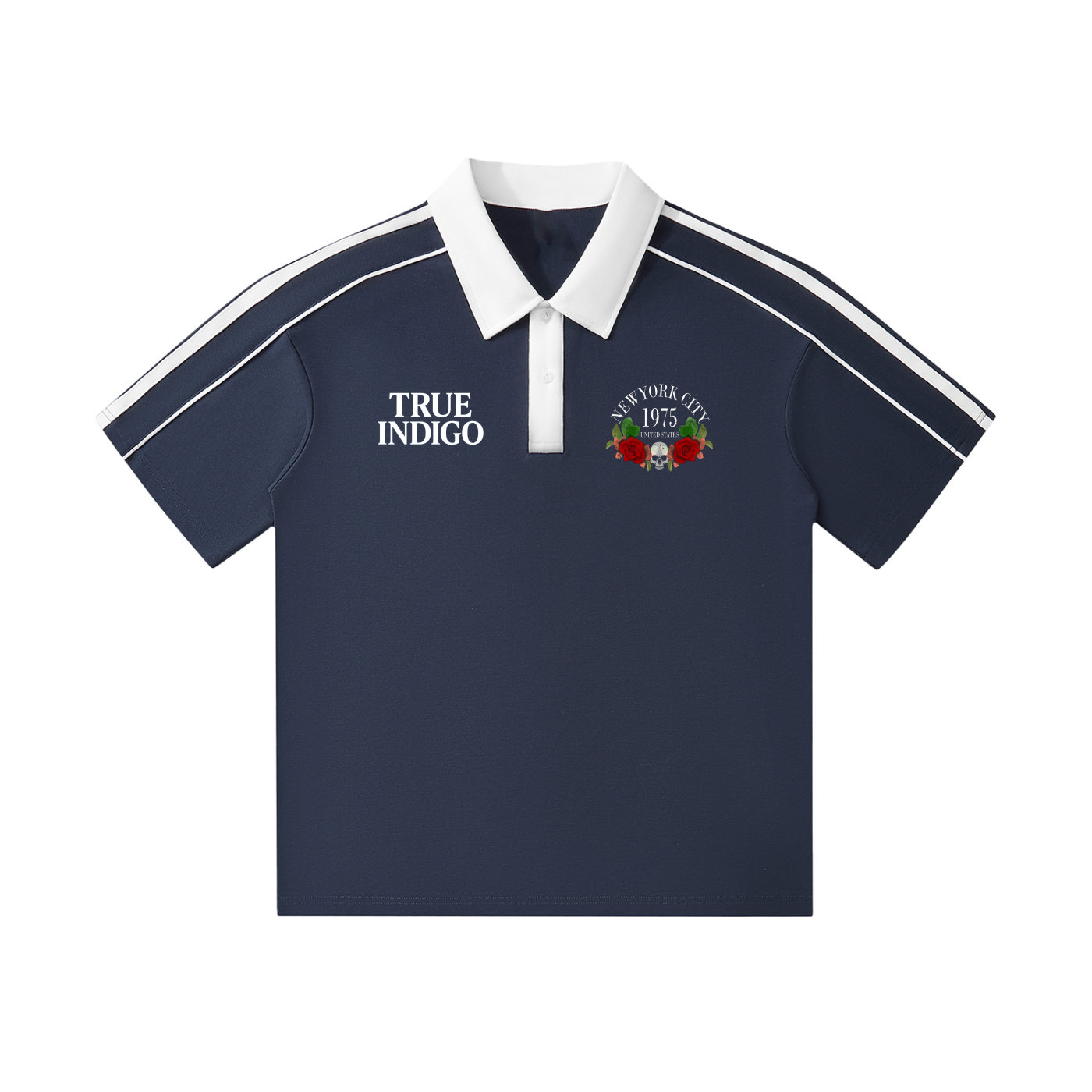 Contrast Collar Short-Sleeve Polo Shirt