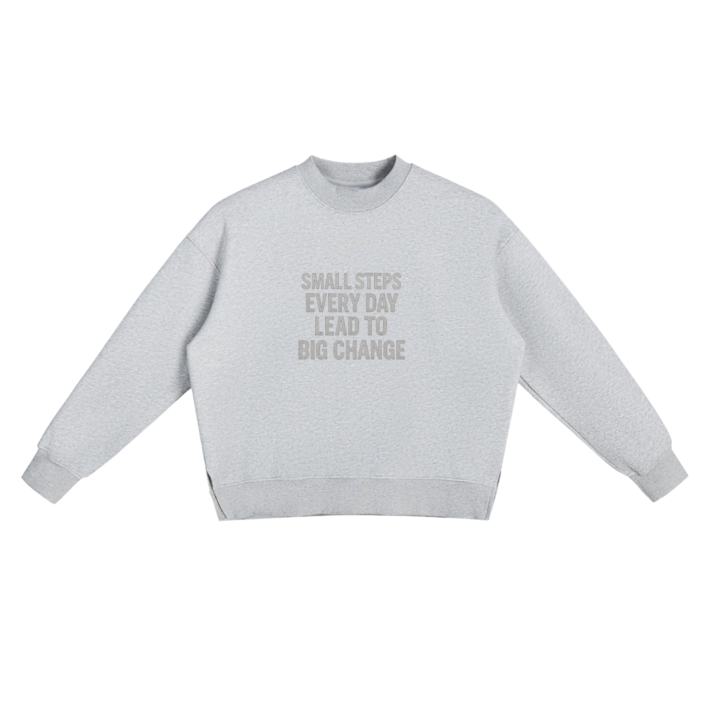 Fleece Side Slit Crewneck Sweatshirt