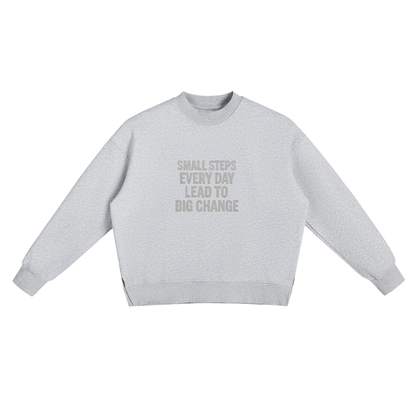 Fleece Side Slit Crewneck Sweatshirt