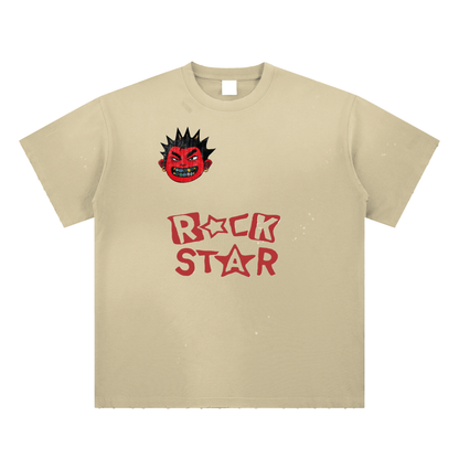 Hand-Frayed Sunfade Paint Splatter T-Shirt