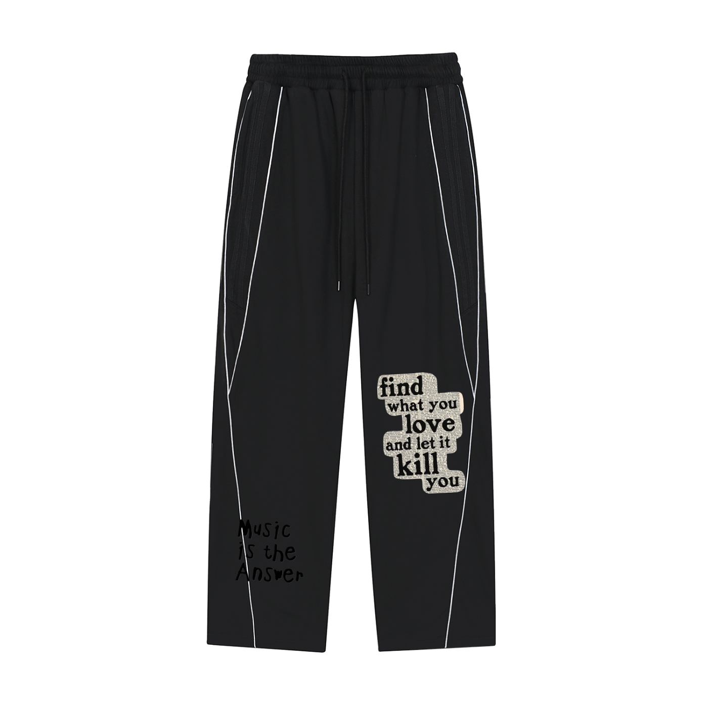 Reflection Striped Straight-Leg Sweatpants
