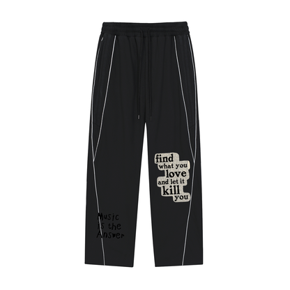 Reflection Striped Straight-Leg Sweatpants