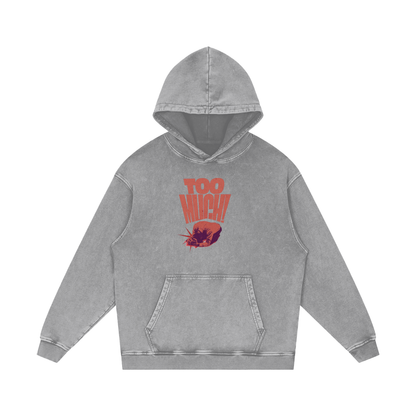 Snow Washed Loose Cotton Hoodie