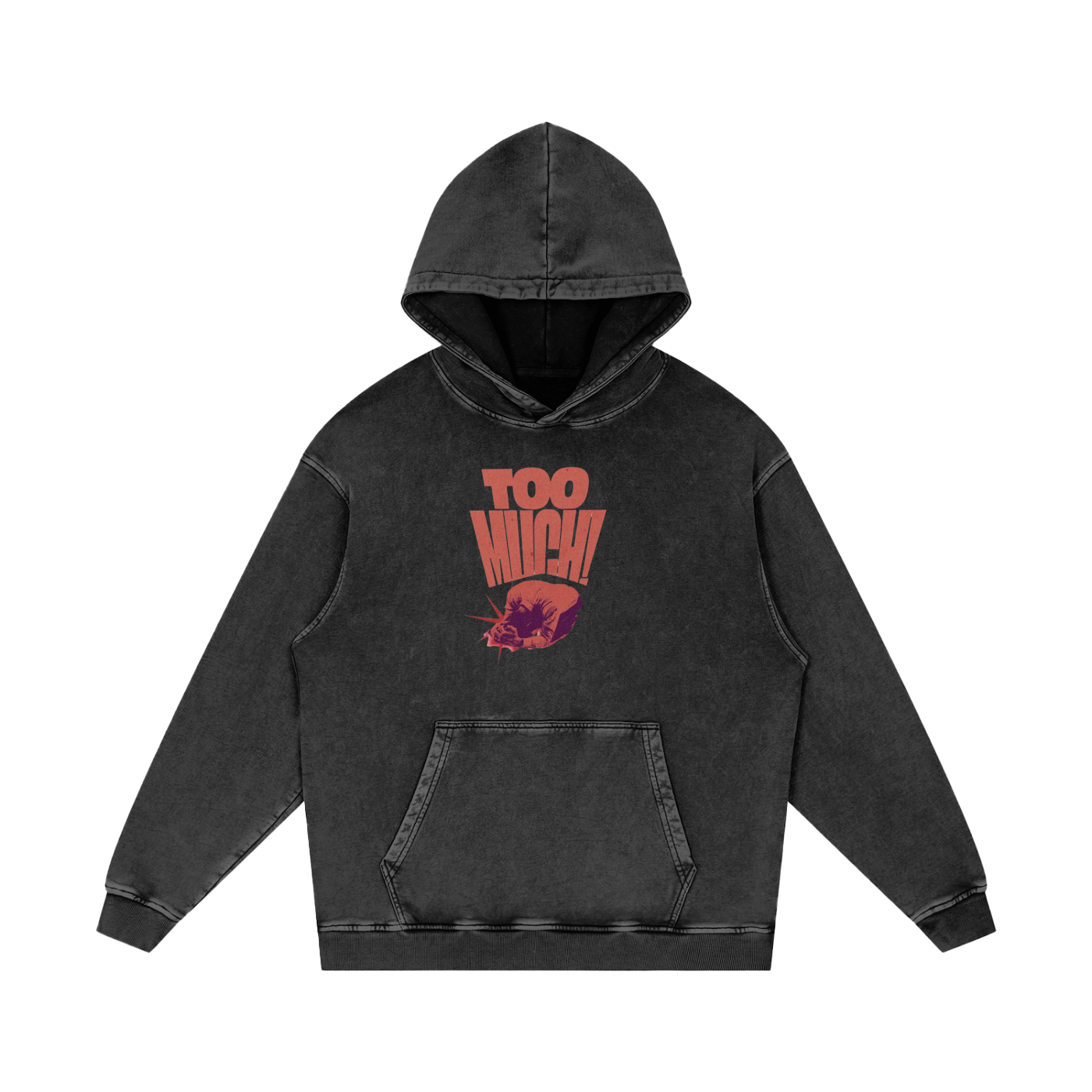 Snow Washed Loose Cotton Hoodie