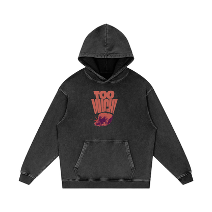 Snow Washed Loose Cotton Hoodie
