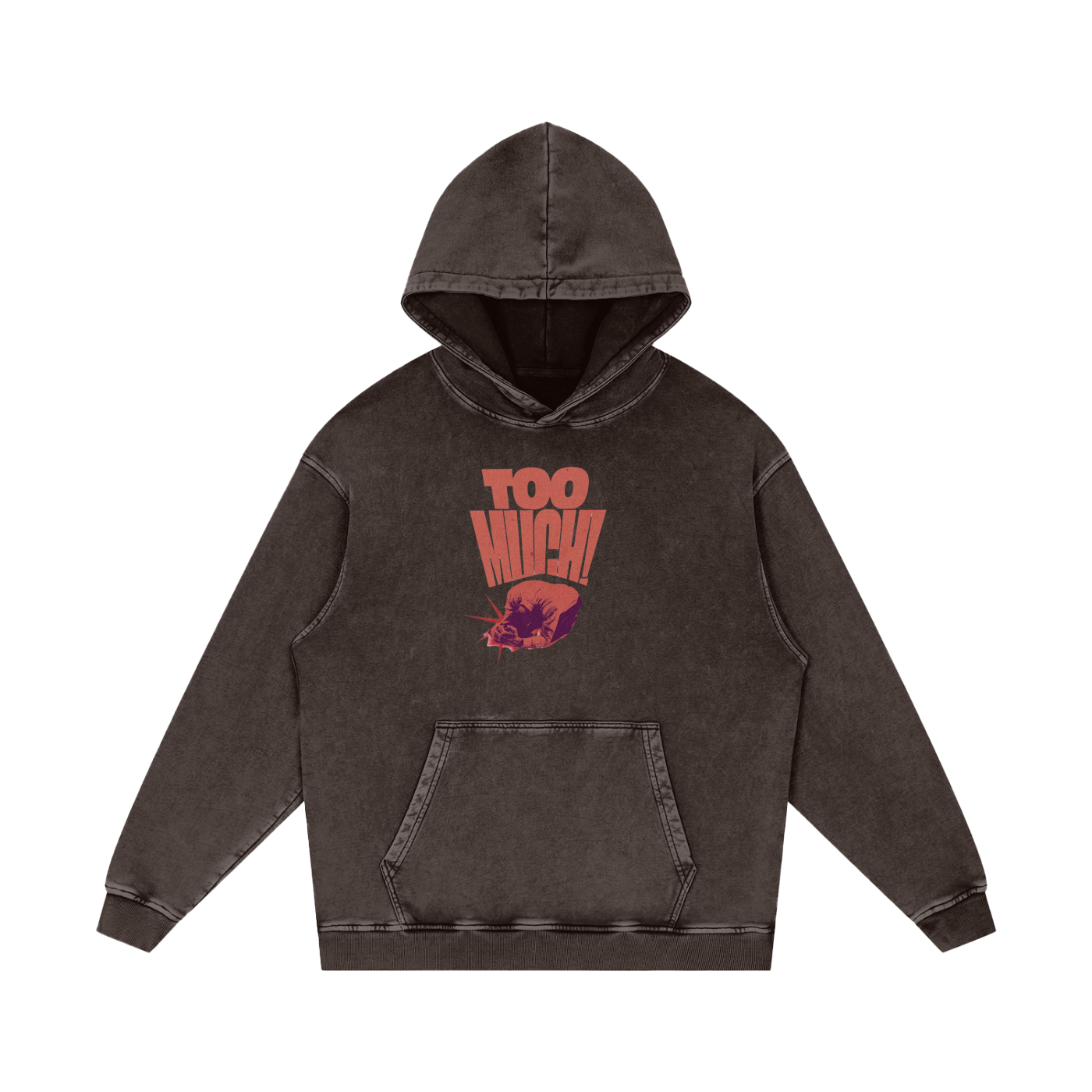 Snow Washed Loose Cotton Hoodie