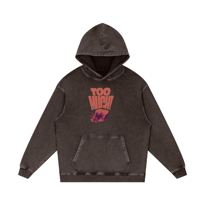 Snow Washed Loose Cotton Hoodie