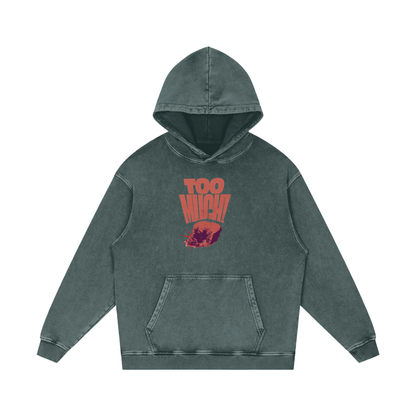 Snow Washed Loose Cotton Hoodie