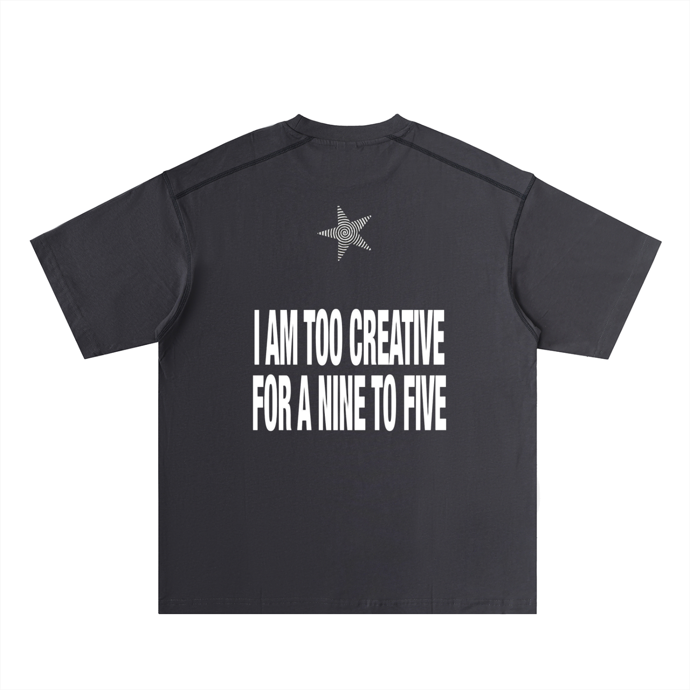 Oversized Contrast-Stitched Cotton Tee