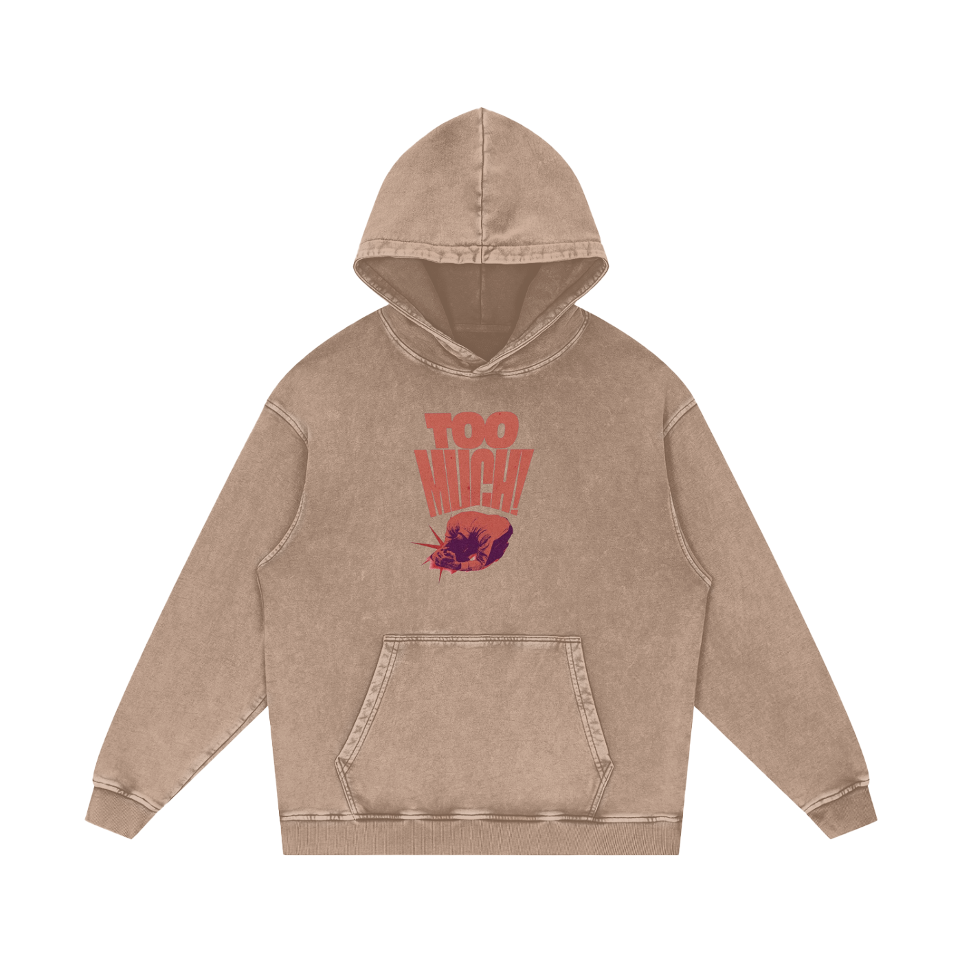 Snow Washed Loose Cotton Hoodie