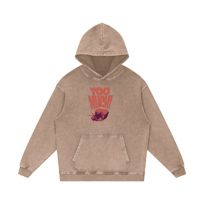 Snow Washed Loose Cotton Hoodie