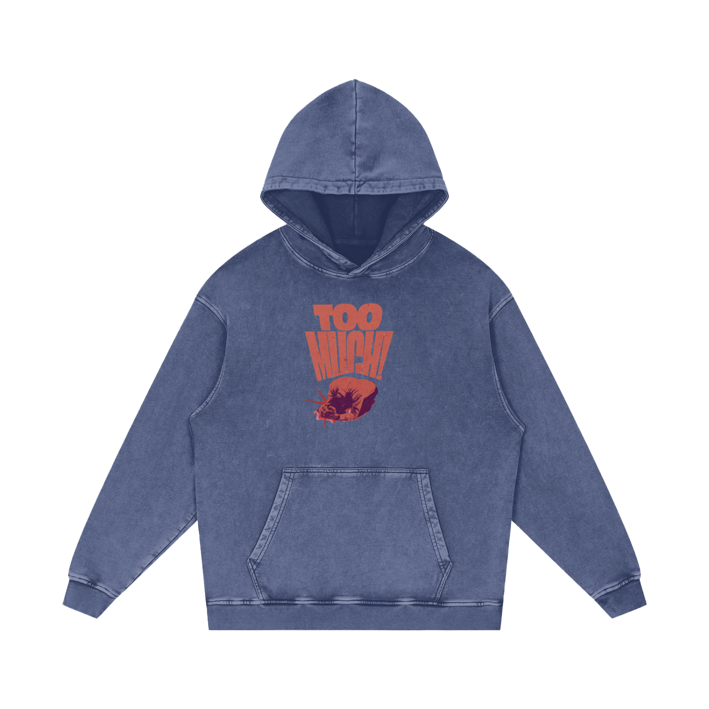 Snow Washed Loose Cotton Hoodie