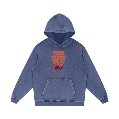 Snow Washed Loose Cotton Hoodie